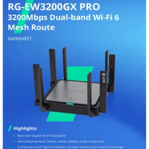 RUIJIE RG‑EW3200GX PRO – DUAL‑BAND WI‑FI 6 (802.11AX) GIGABIT MESH ROUTER (UP TO 3200 MBPS)