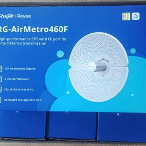 Ruijie RG-AirMetro460F 5GHz Outdoor Wireless Bridge – 867Mbps Long-Range Point-to-Point CPE, Gigabit Port, 15km Transmission