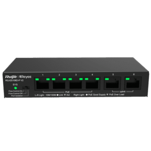 RUIJIE RG‑ES106D‑P V2 – 6‑PORT 10/100 MBPS UNMANAGED POE DESKTOP SWITCH
