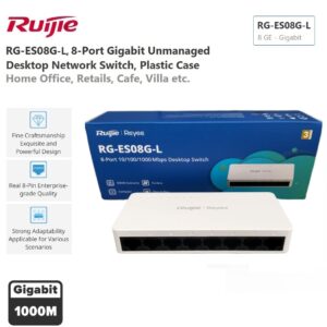 RUIJIE REYEE RG-ES08G (EU) – 8-PORT GIGABIT UNMANAGED ETHERNET SWITCH