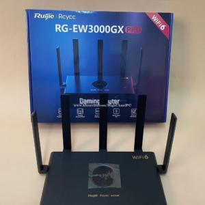 Ruijie RG‑EW3000GX‑PRO AX3000 Dual‑Band Wi‑Fi 6 Gigabit Router – Gaming & Mesh Ready, 3000Mbps, 5 High‑Gain Antennas, Cloud & App Management
