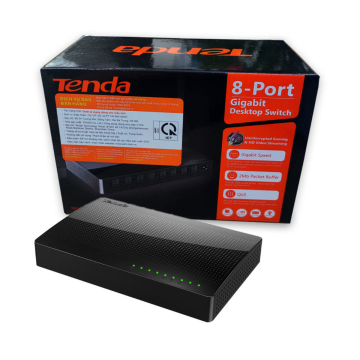 Tenda SG108 8‑Port Gigabit Ethernet Switch – 10/100/1000Mbps Unmanaged Desktop Network Switch, Plug‑and‑Play for Home & Office