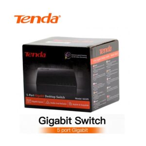 Tenda SG105 5‑Port Gigabit Ethernet Desktop Switch – Unmanaged Network Switch 10/100/1000Mbps, Plug‑and‑Play for Home & Office