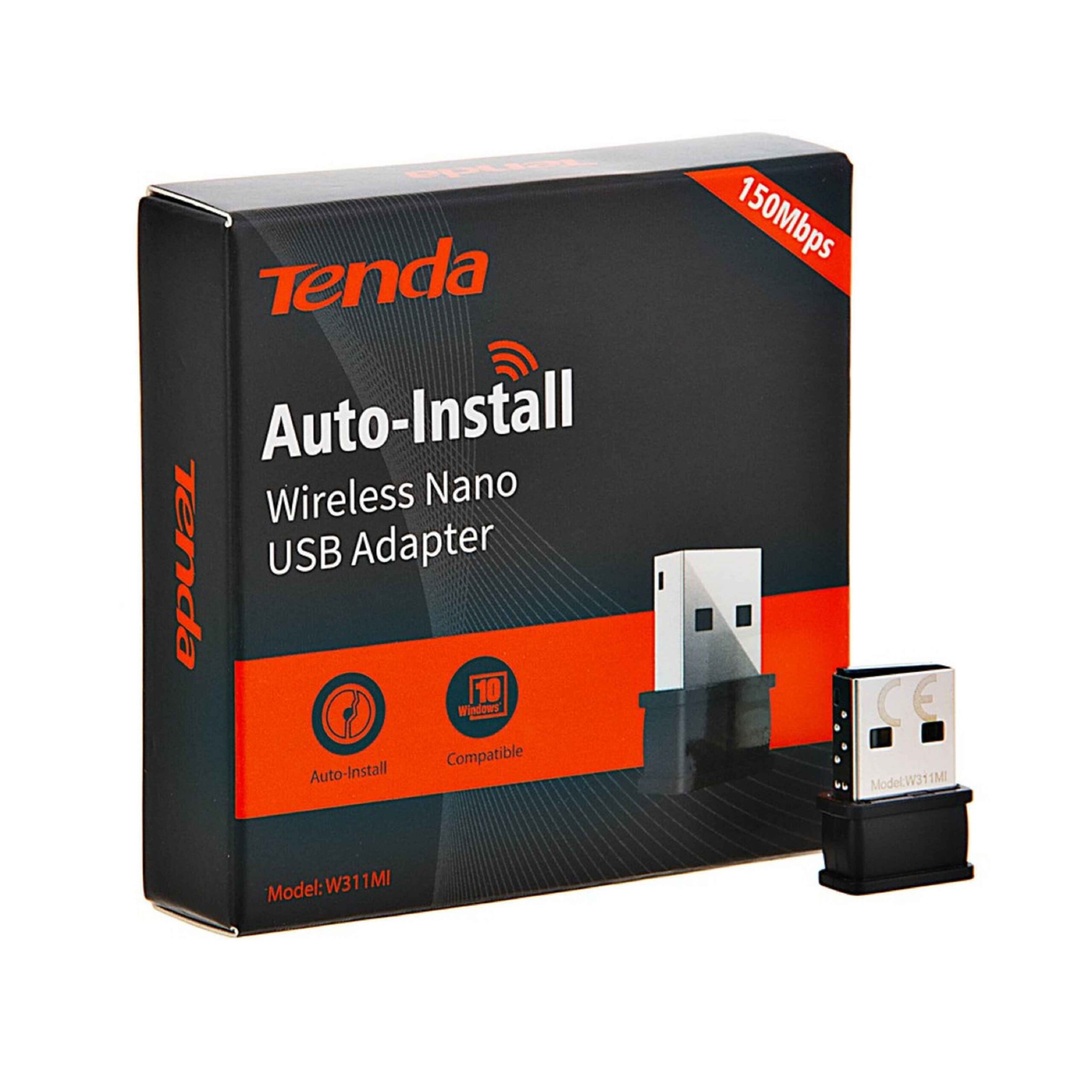 Tenda W311MI AX300 Wi‑Fi 6 Nano USB Adapter – Up to 286Mbps Wireless, USB 2.0, SoftAP Mode, Mini Wi‑Fi Dongle